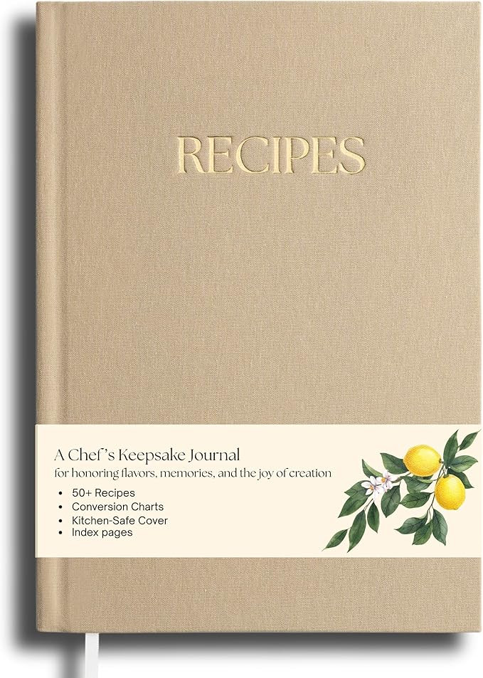 Recipe Book to Write in Your Own Recipes - Recipe Book - Premium Water-Resistant Fabric Hard-Cove... | Amazon (US)