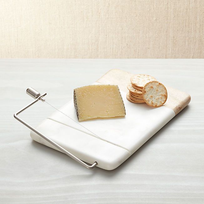 Wood Marble Cheese Slicer + Reviews | Crate & Barrel | Crate & Barrel