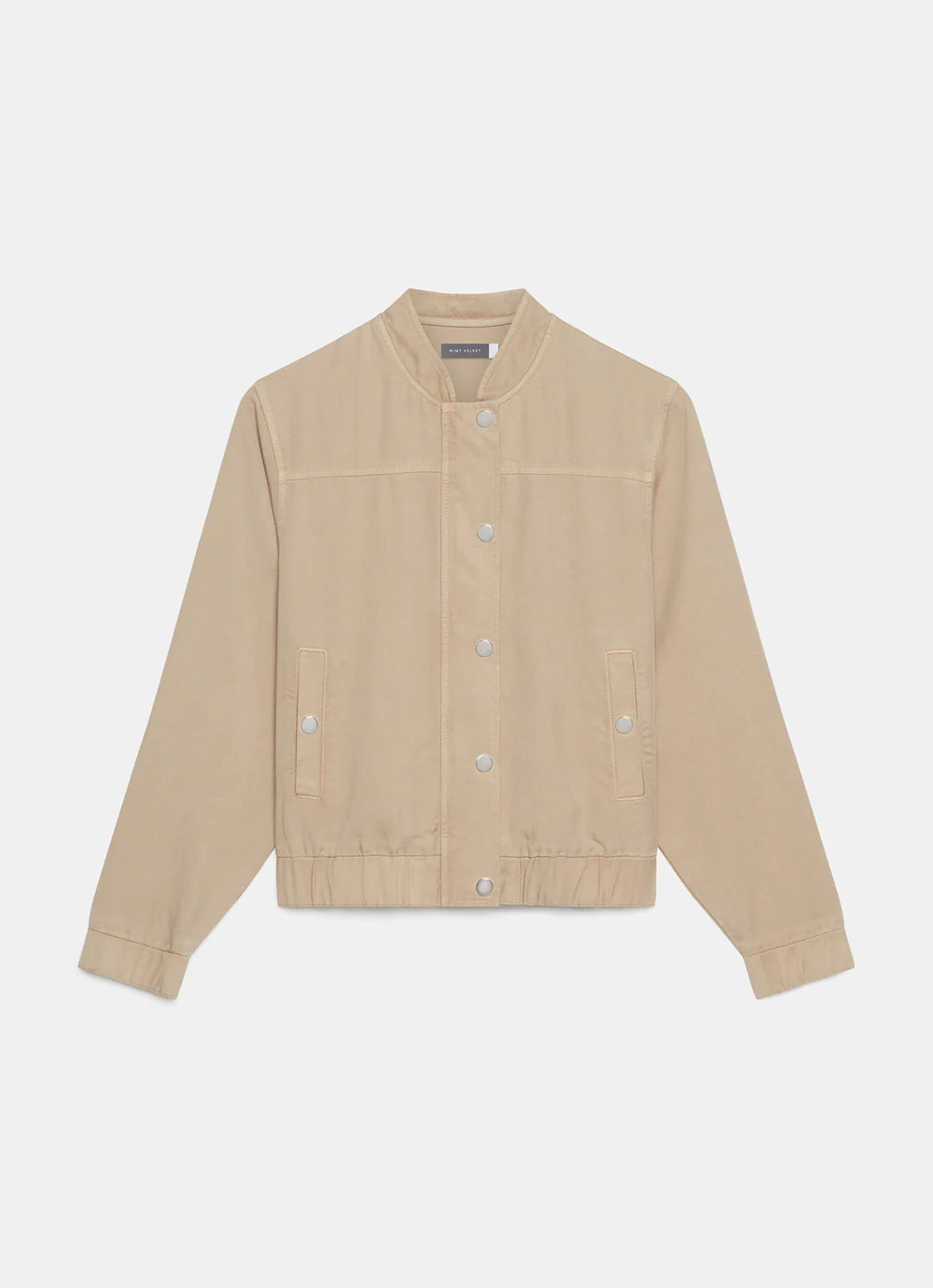 Neutral Washed Bomber Jacket | Mint Velvet