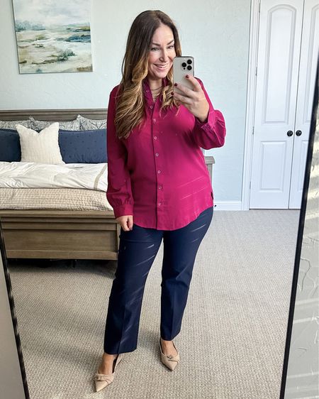 Chico’s Fall Workwear 

Fit tips: blouse size down, 8 // pants tts, 12P // flats size up, 1/2 

Workwear | office fashion | office attire | business casual | business professional | fall fashion | Chico’s | flats 

#LTKworkwear #LTKcurves #LTKstyletip