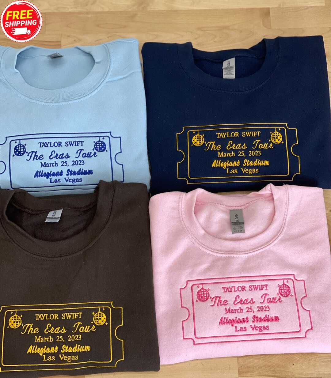 Custom Taylor Concert Ticket Embroidered Sweatshirt Y2K Style - Etsy | Etsy (US)