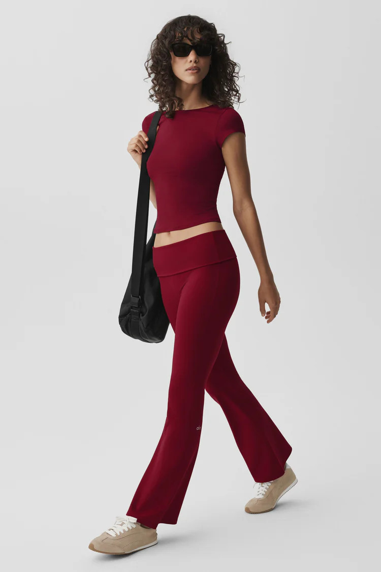 ALO Softsculpt Foldover Flare Legging | Alo Yoga