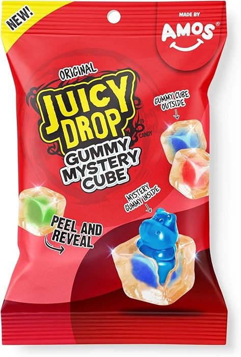 Juicy Drop Easter Mystery Gummy Candy Cubes, Original Flavor, 3.5oz, Peelable Strawberry Gummy Cu... | Amazon (US)
