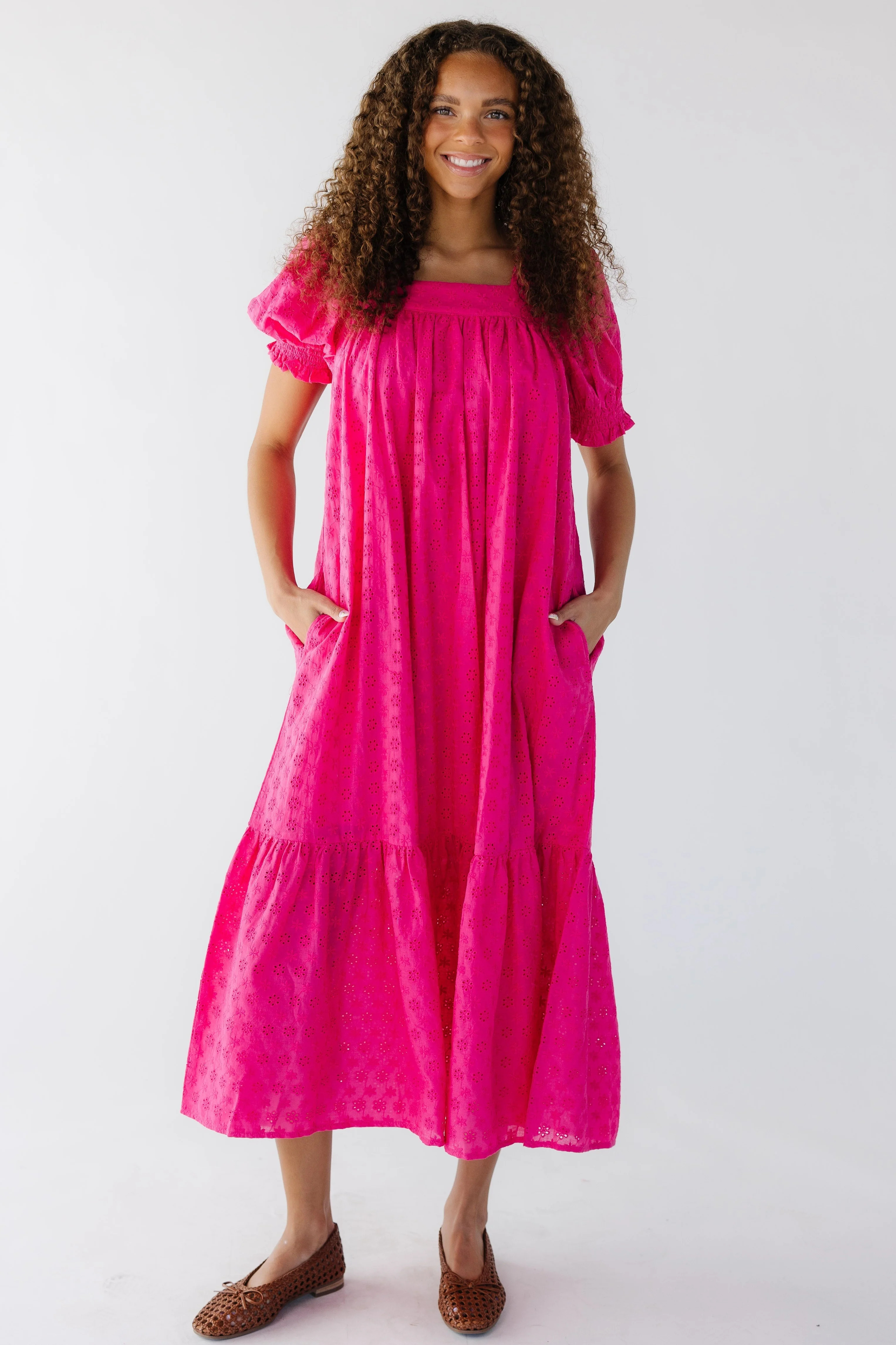 Brass & Roe Modest Forever Eyelet Midi Dress | Called To Surf