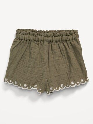 Double-Weave Scallop-Trim Shorts for Baby | Old Navy (US)