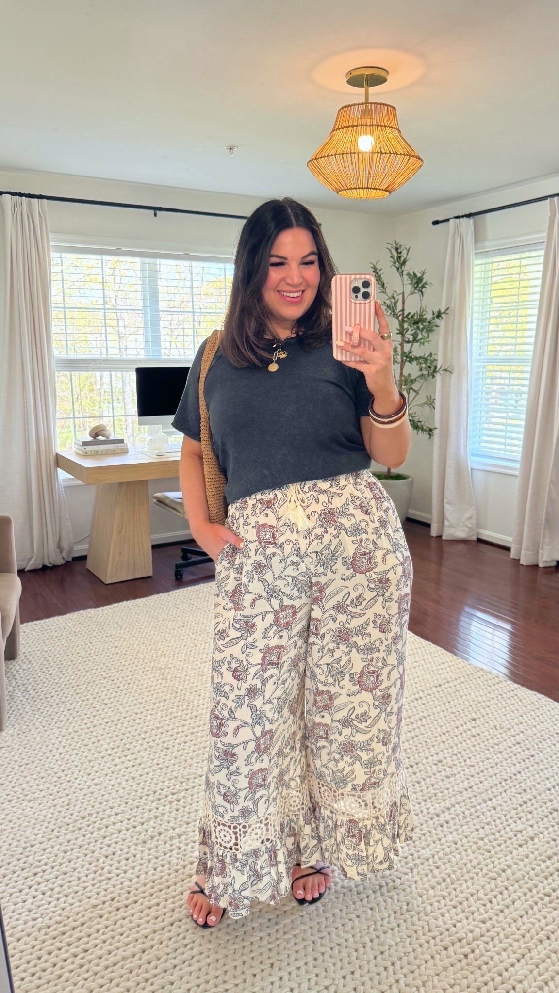 Midsize spring outfit idea from @Torrid   🥰 
Bralette - xl *use code KELLYTK20 to save @Truekind  
Top - size 00 @Torrid 
Pants - size 1 @Torrid 
Sandals - 9

#LTKMidsize #LTKTall #LTKSeasonal