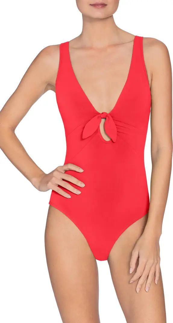 Robin Piccone Ava Plunge Underwire One-Piece Swimsuit | Nordstrom | Nordstrom