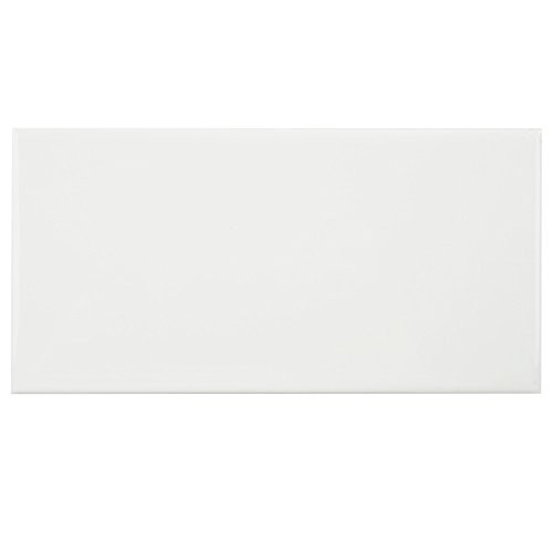 SomerTile WXR3PSGW Pente Subway Ceramic Wall Tile, 3" x 6", Glossy White | Amazon (US)