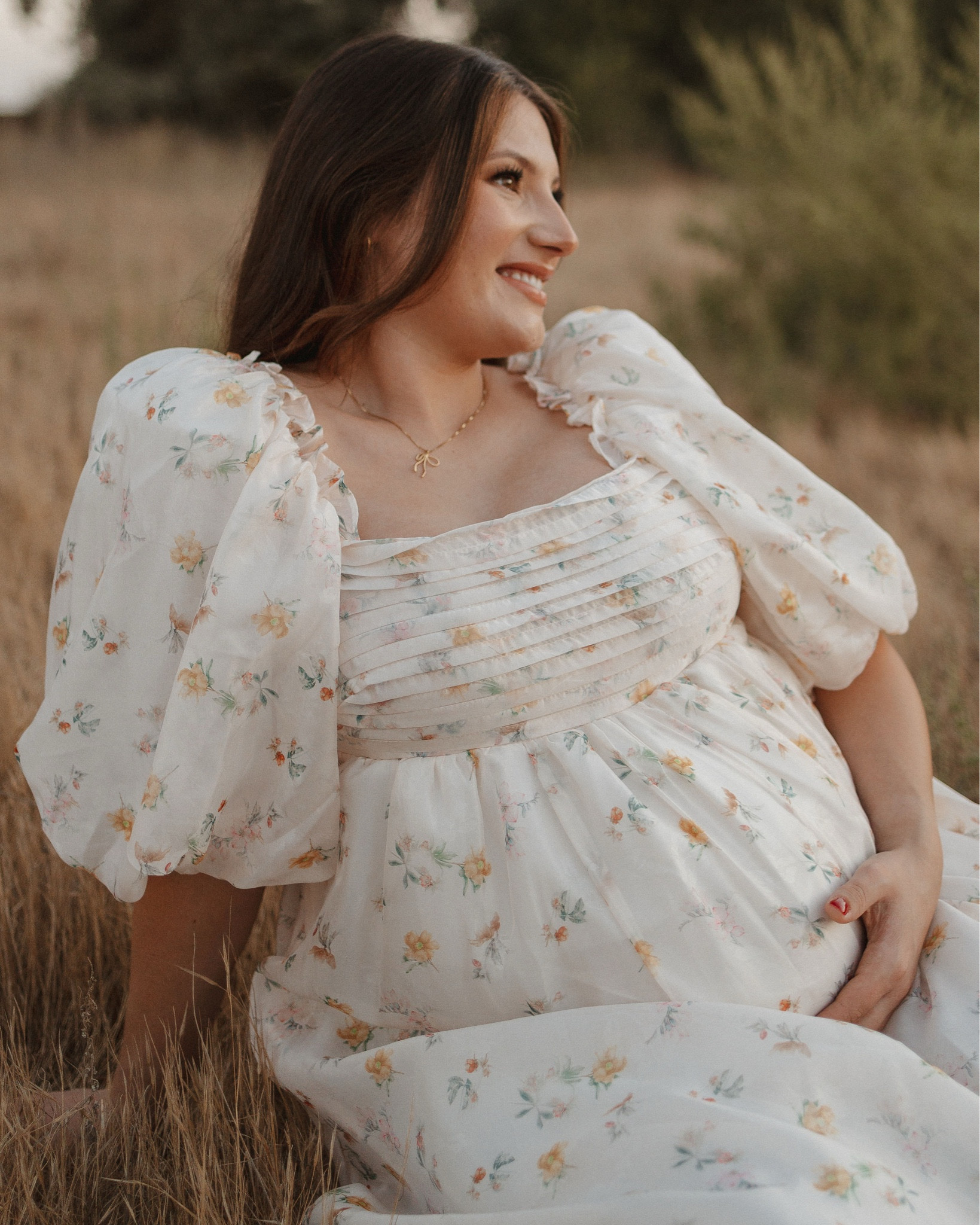 ✨ Embrace timeless elegance with this flowy, floral maternity dress — perfect for capturing those magical moments. Featuring soft puff sleeves, delicate pleating, and a dreamy pastel floral print, it’s designed to keep you feeling comfortable and radiant. Whether for a maternity shoot or a special occasion, this dress combines romance and ease in every stitch. 🌸

#LTKSeasonal #LTKBump