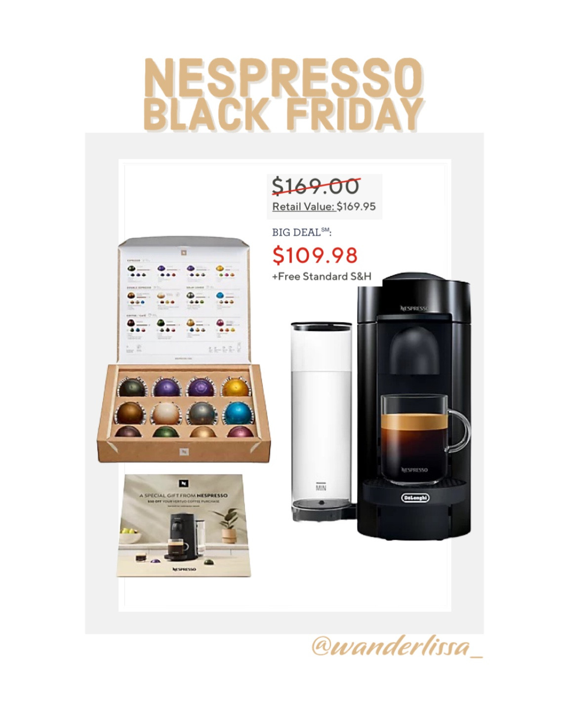 Nespresso Machine plus pods and $50 voucher with new email sign up!

#LTKsalealert #LTKCyberweek #LTKGiftGuide