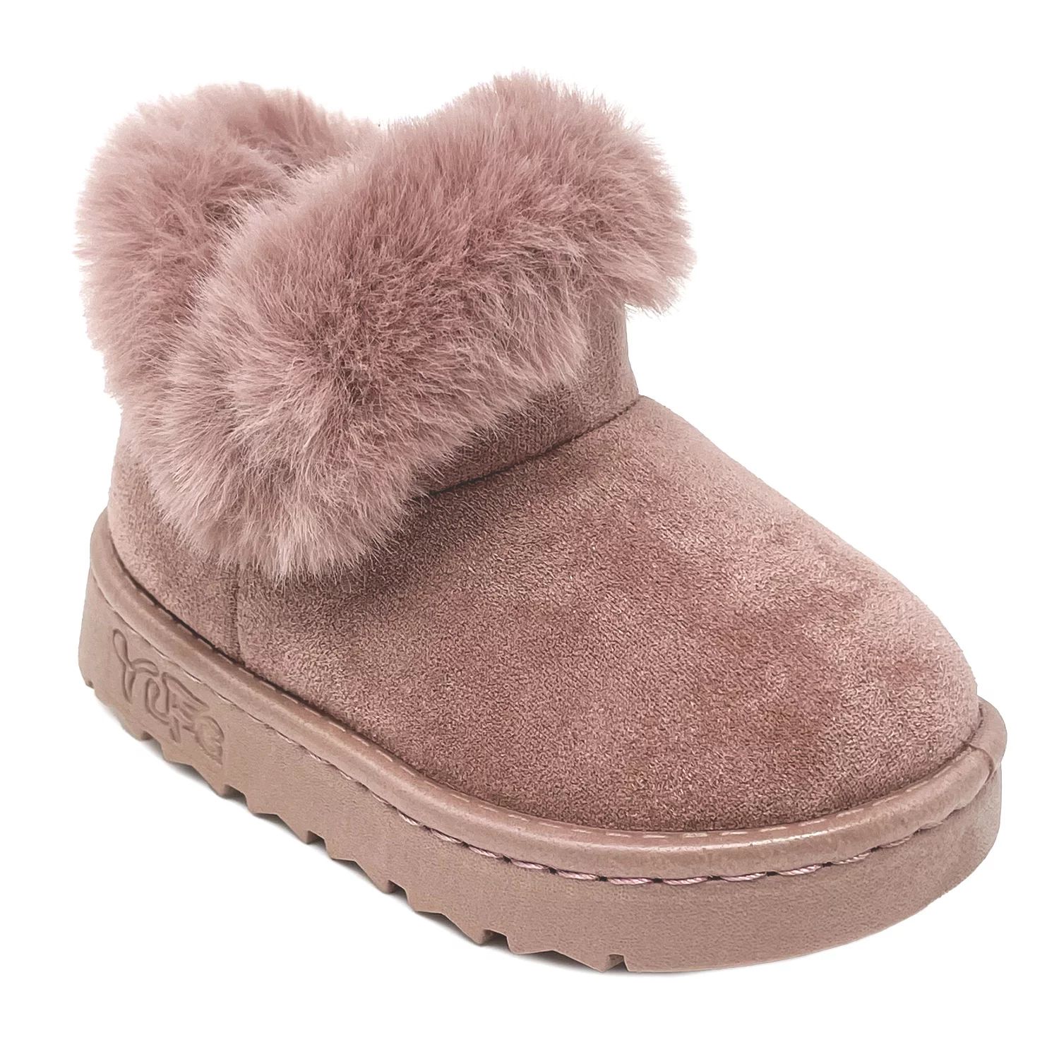 SNJ New Baby Infant Toddler Girl Faux Fur Lining Warm Winter Bootie Ankle Boot Shoe | Walmart (US)