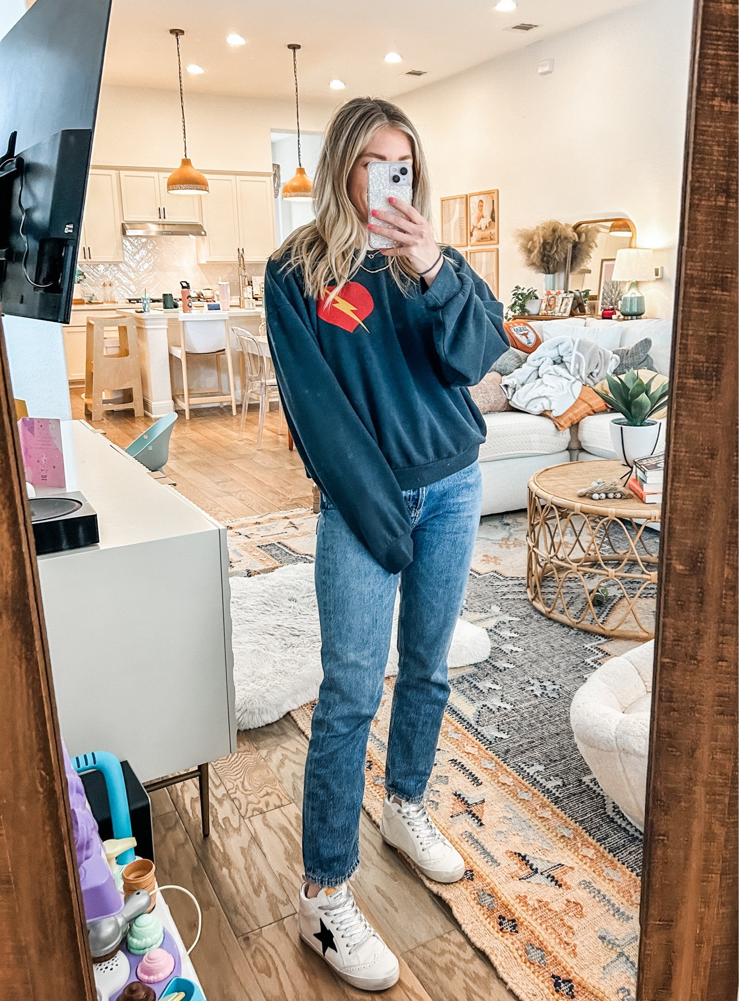 casual ootd - my favorite agolfe riley jeans (i have a few washed) i sized up to 26 but i think i could go back down to 25 👌🏼

#LTKstyletip #LTKsalealert #LTKMostLoved