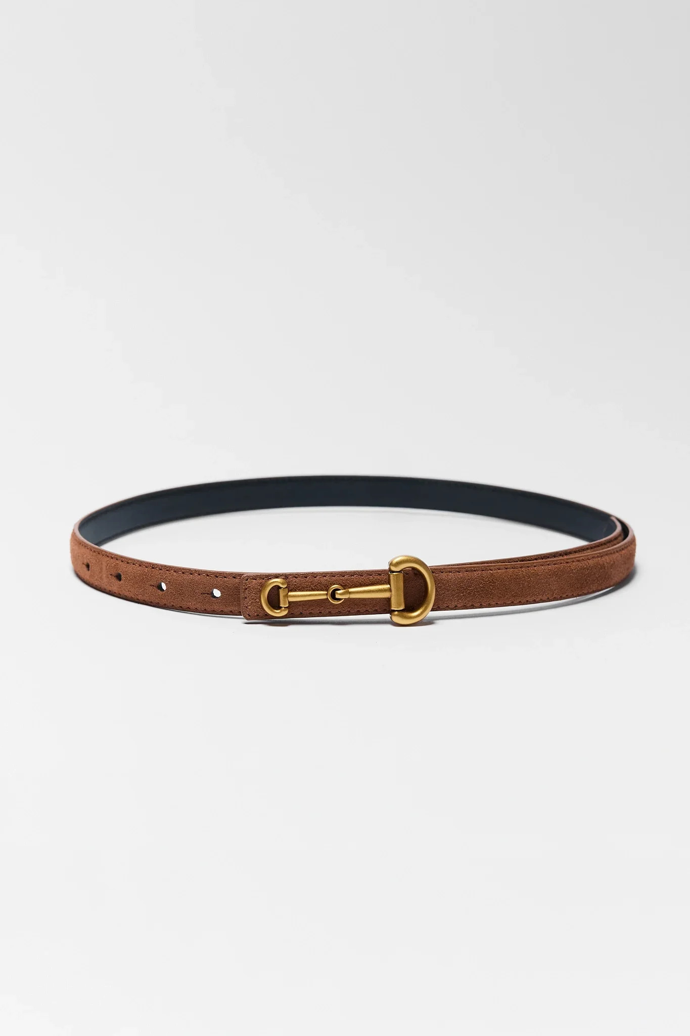 Brielle Tan Faux Mirco Suede Belt | Avara