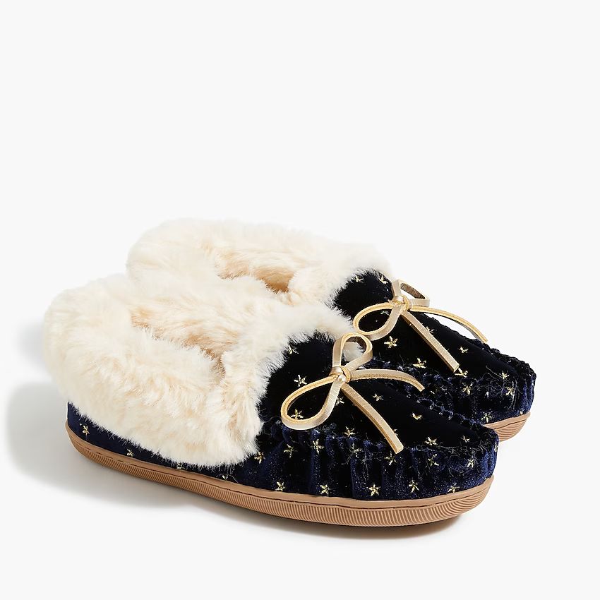 Factory: Embroidered Velvet Moccasins For Women | J.Crew Factory