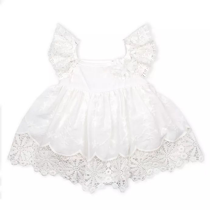 Baby Biscotti Size 3M Lace Dress in Ivory | buybuy BABY