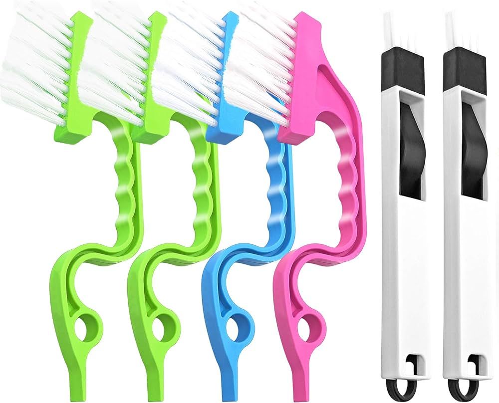 Crevice Gap Cleaning Brush Tool, 6pcs Hand-held Groove Gap Cleaning Tools, 2 in 1 Dustpan Cleanin... | Amazon (US)