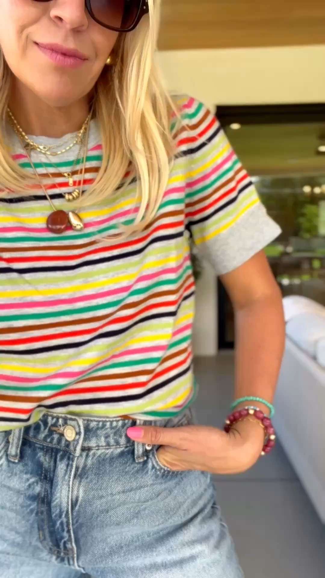Same short sleeve sweater comes in this stripe!

#LTKootd #LTKgrwm #LTKmomlife