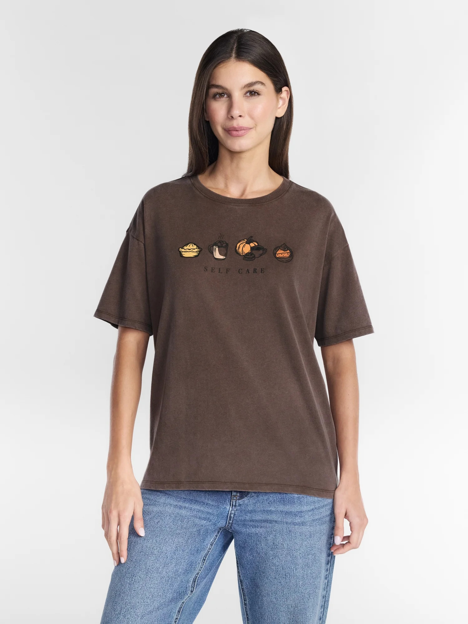 Women's Farm Fresh Pumpkins Graphic Seasonal Fall Tee, from Positivitees, Sizes S-4X | Walmart (US)