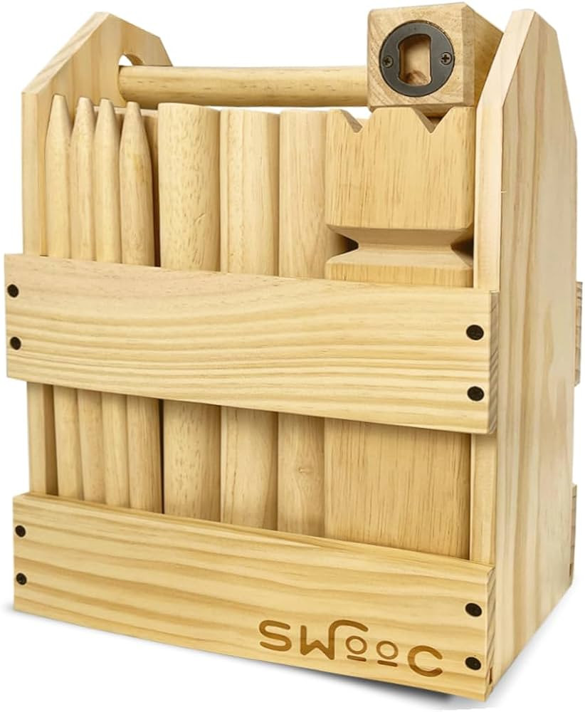 SWOOC Games - Kubb Yard Game Set - Premium Hardwood Viking Chess Set w/Wood Crate - for Adults & ... | Amazon (US)