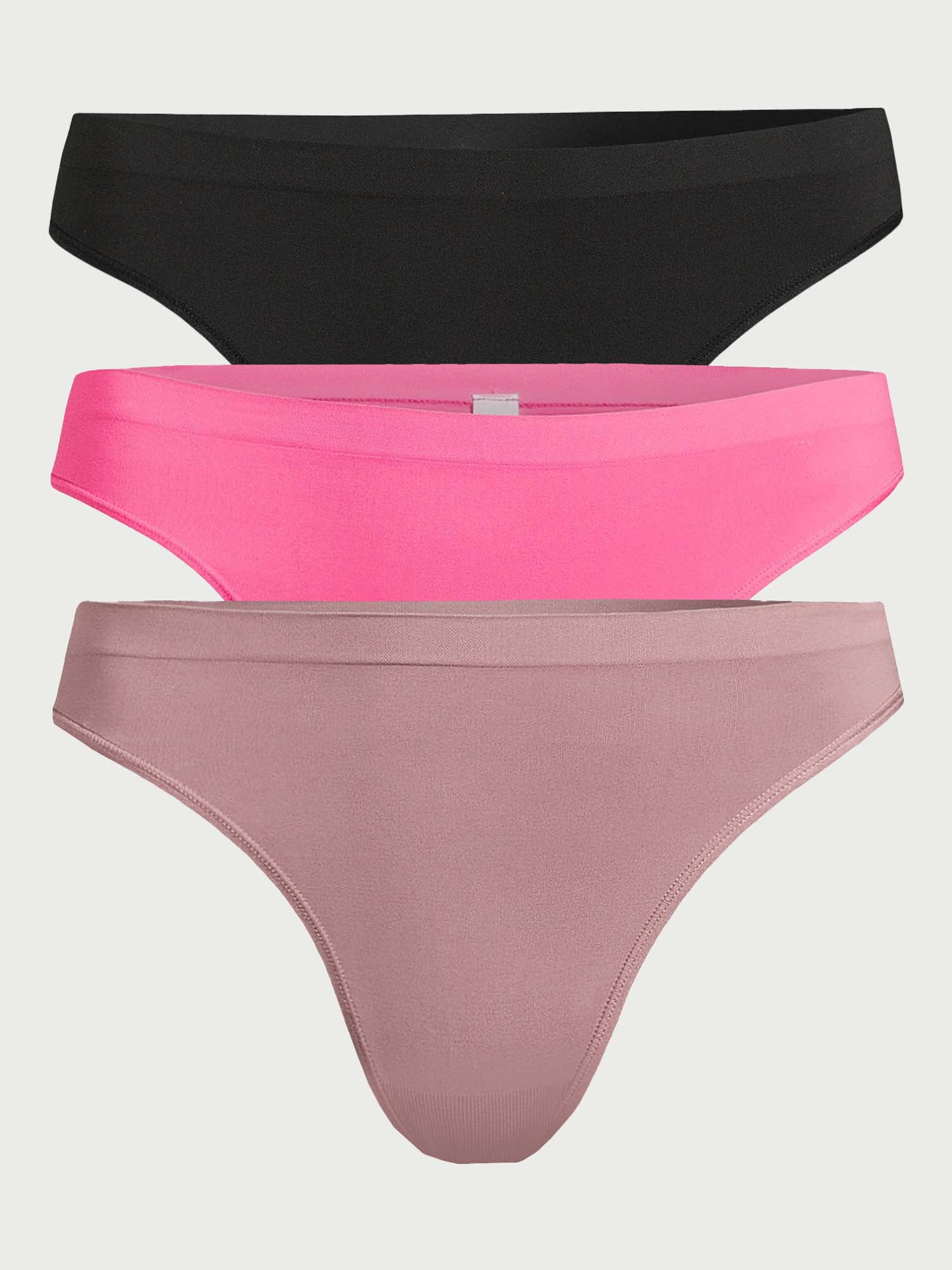 Joyspun Women's Seamless Thong Panties, 3-Pack, Sizes XS to 3XL | Walmart (US)