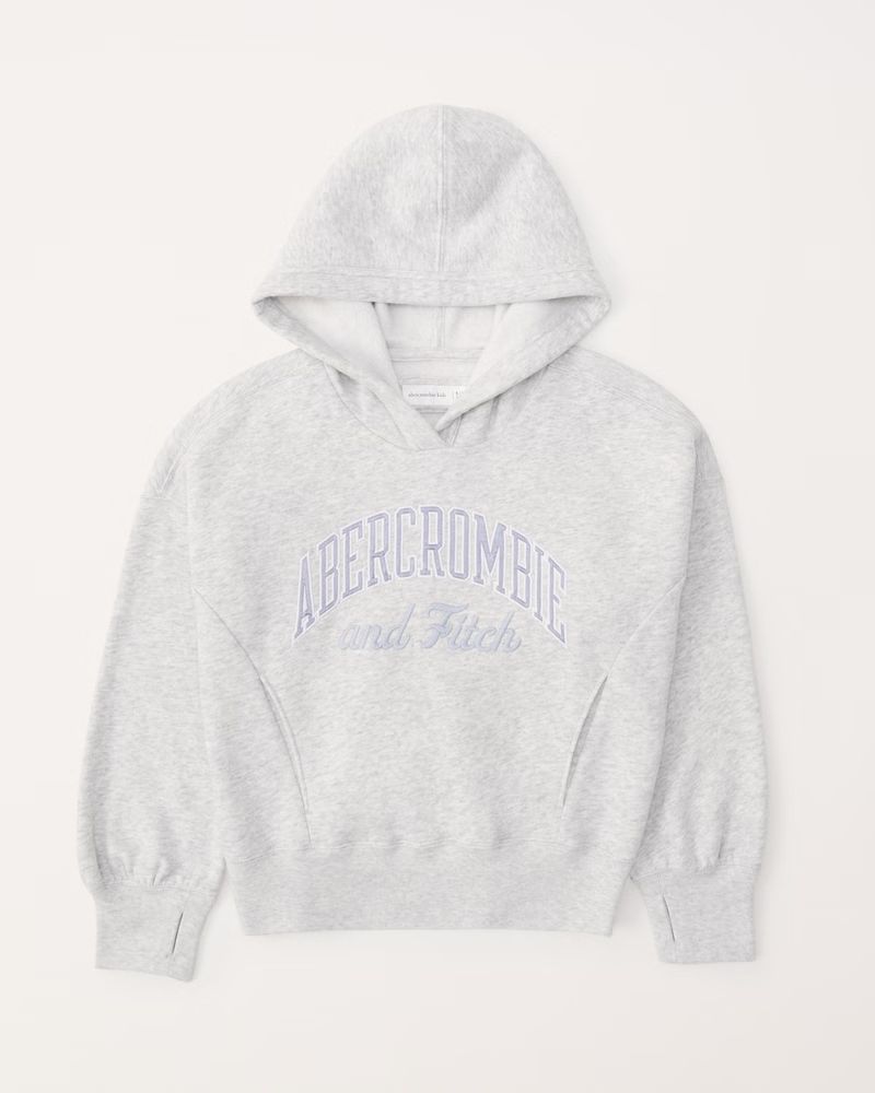 girls logo popover hoodie | girls tops | Abercrombie.com | Abercrombie & Fitch (US)