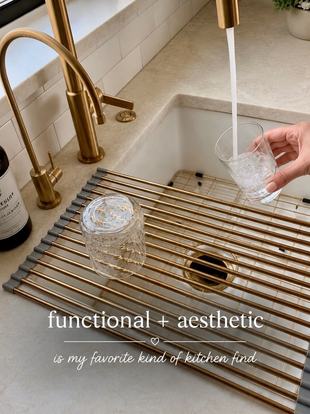 I’m linking one of my favorite kitchen upgrades because it solves a problem while still looking beautiful. This over-the-sink drying rack keeps countertops clear, adds extra drying space, and blends seamlessly with warm brass finishes.

I love functional kitchen finds that make everyday tasks easier without sacrificing the overall look of the space. This is one of those simple upgrades that makes a kitchen feel more organized and thoughtfully designed.

@Wayfair 
@lowes 
@Walmart
@Amazon