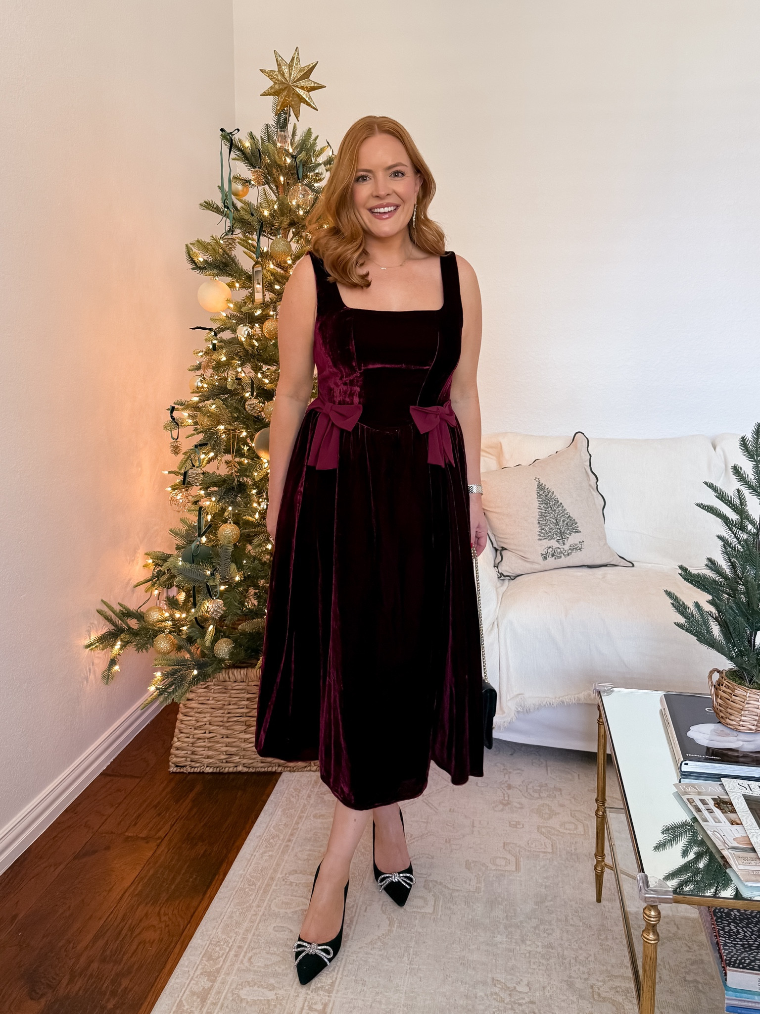 Burgundy velvet holiday dress for work

This burgundy velvet midi dress is a timeless choice for a corporate holiday party. The rich velvet fabric feels festive and elevated, while the midi length and structured bodice keep it office-appropriate. Perfect for business casual to corporate offices, holiday dinners, or end-of-year work events.

Keywords: velvet holiday dress for work, burgundy office holiday dress, professional holiday outfit

#LTKWorkwear #LTKFindsUnder100 #LTKHoliday