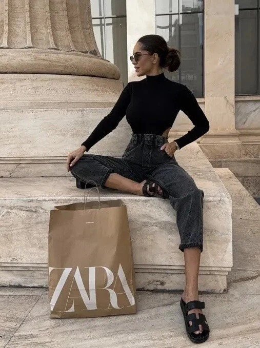 ZARA NWT WOMAN Z1975 COMBO BAGGY DENIM JUMPSUIT GRAY | 1889/176 ALL SIZES  | eBay | eBay US