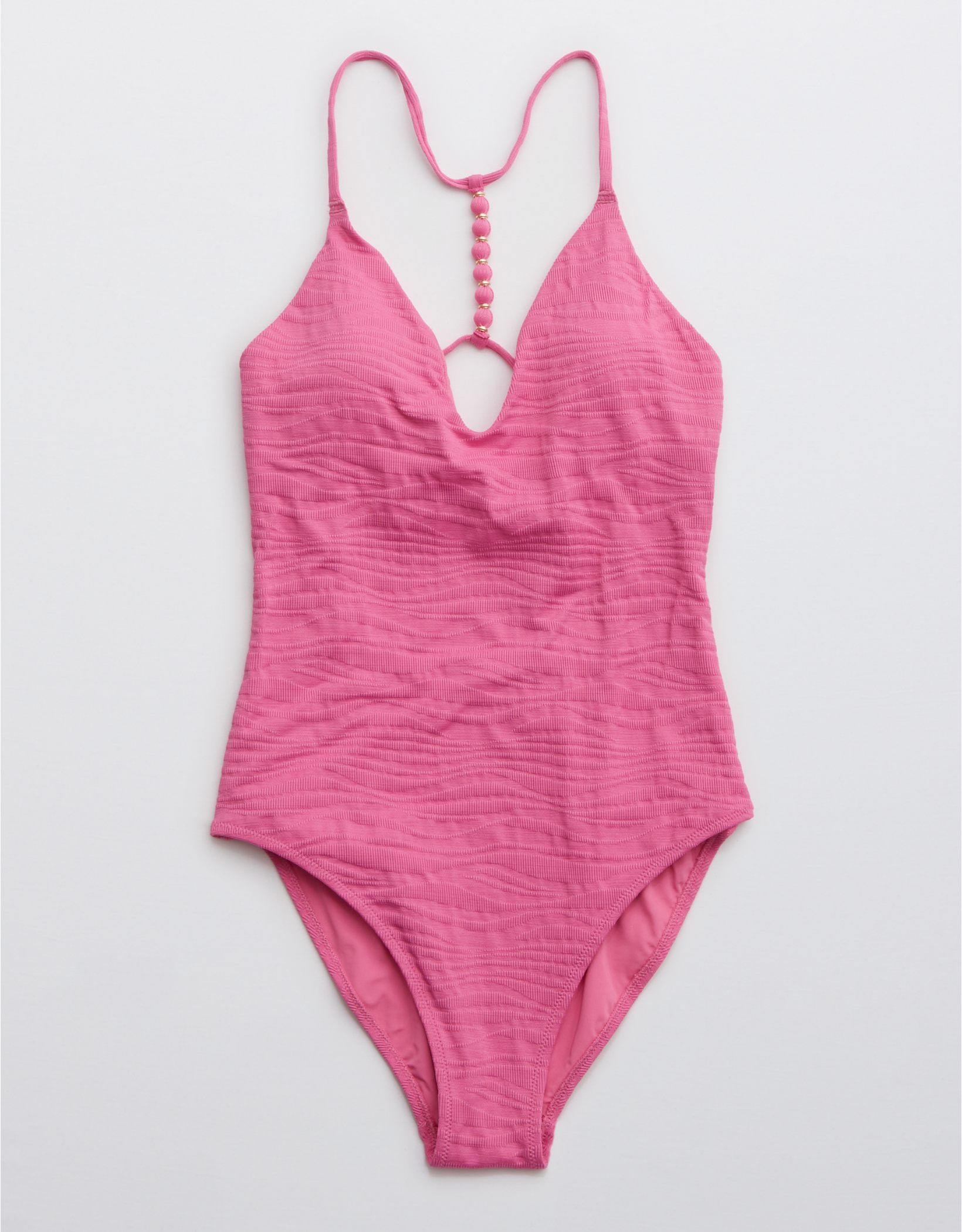 Aerie Jacquard Scoop One Piece Swimsuit | American Eagle Outfitters (US & CA)