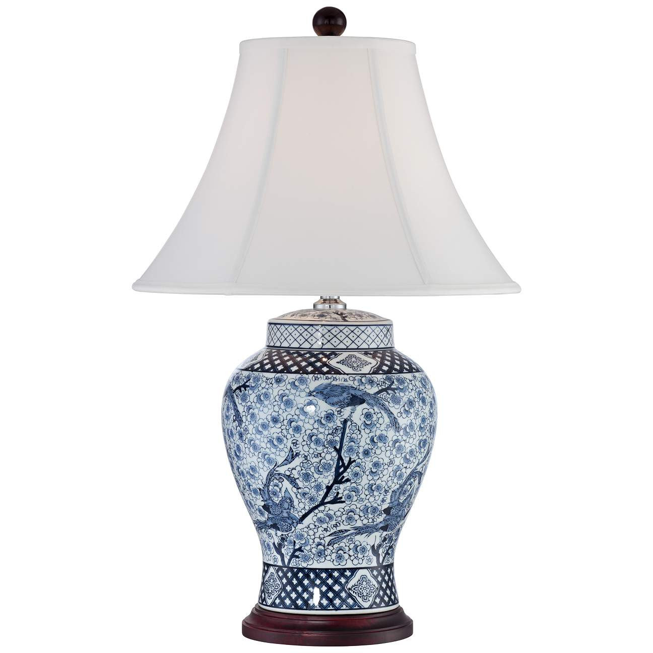 Shonna Blue and White Porcelain Jar Table Lamp | LampsPlus.com