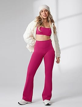 UNISSU Hugcurve No Front Seam High Waisted Flare Leggings for Women Bootcut Yoga Pants Buttery So... | Amazon (US)