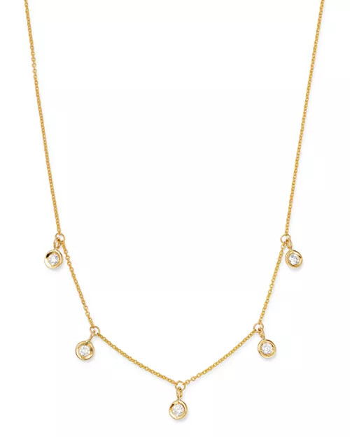 18K Gold Diamonds By The Inch Dangling Droplet Necklace, 18" | Bloomingdale's (US)