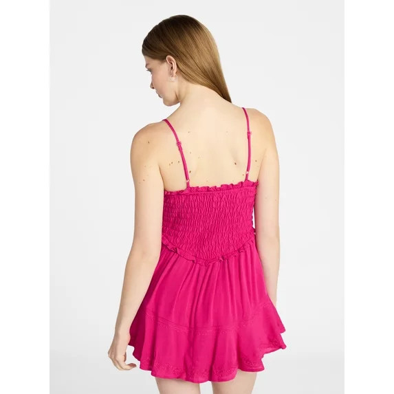 No Boundaries Smocked Romper, Women's XXS-XXL | Walmart (US)