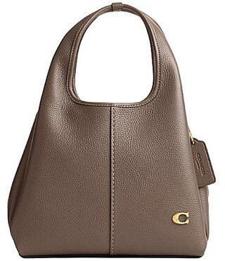 COACH Lana Leather Shoulder Bag 23 - Dark Stone | Dillard's