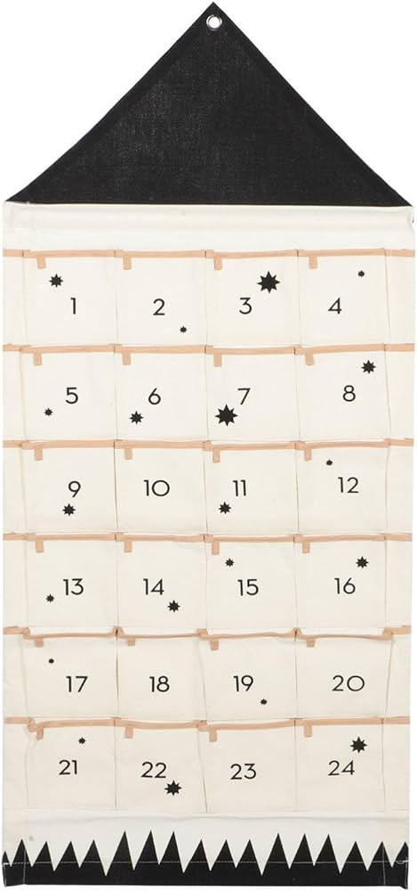 Ciieeo Christmas Advent Calendar with 24 Pockets Christmas Countdown Calendar Wall Hanging Bag fo... | Amazon (US)
