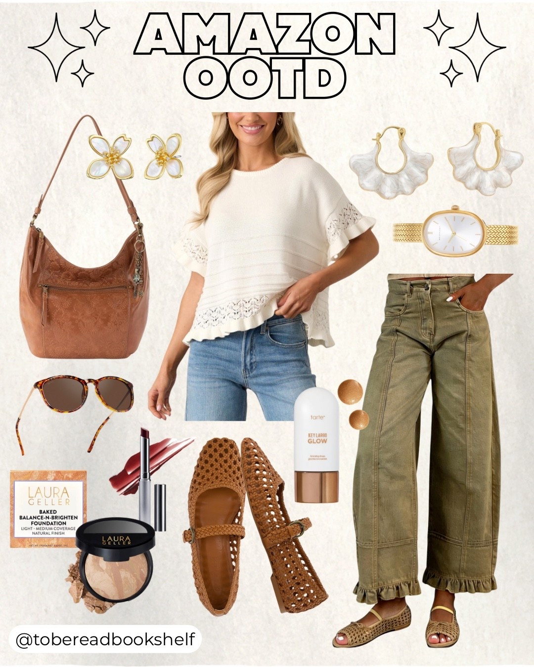 Amazon OOTD ✨ 

I’m loving the frilly details on this top and jeans! Both come in tons of different colors and the jeans even come in a floral print. So cute!

Check out my “Amazon OOTD” post collection for more curated styles!

Keywords: floral, frilly, bag, purse, women’s clothing, women’s fashion, casual style, everyday style, summer, spring, casual, Spring Outfits 2026, ootd, top, makeup, sunglasses, gold jewelry, tanner, beauty, flats, on trend

#LTKootd #LTKmomlife #LTKMidsize