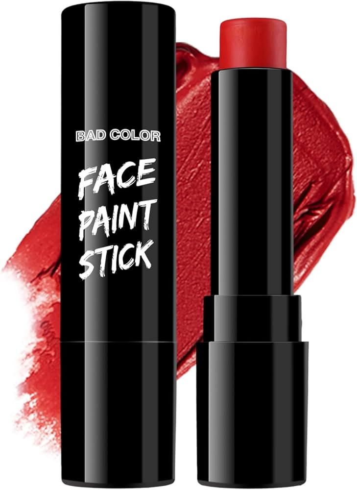 Red Face Body Paint Eye Black Stick, Cream Blendable Face Painting Sticks for Sports Softball Foo... | Amazon (US)