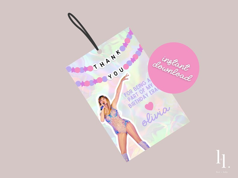 Printable Birthday Party Favor Tag, Taylor Swift Birthday, Eras Birthday Party Favor, Friendship ... | Etsy (US)