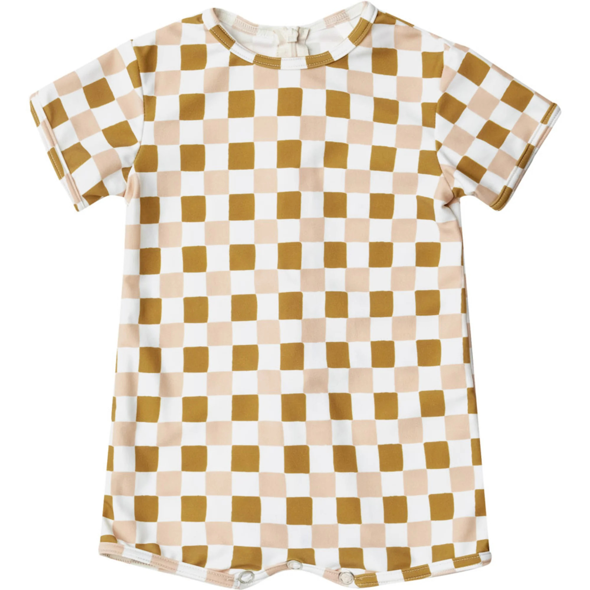 Rylee & Cru Shorty One Piece Swimsuit, Retro Check | SpearmintLOVE