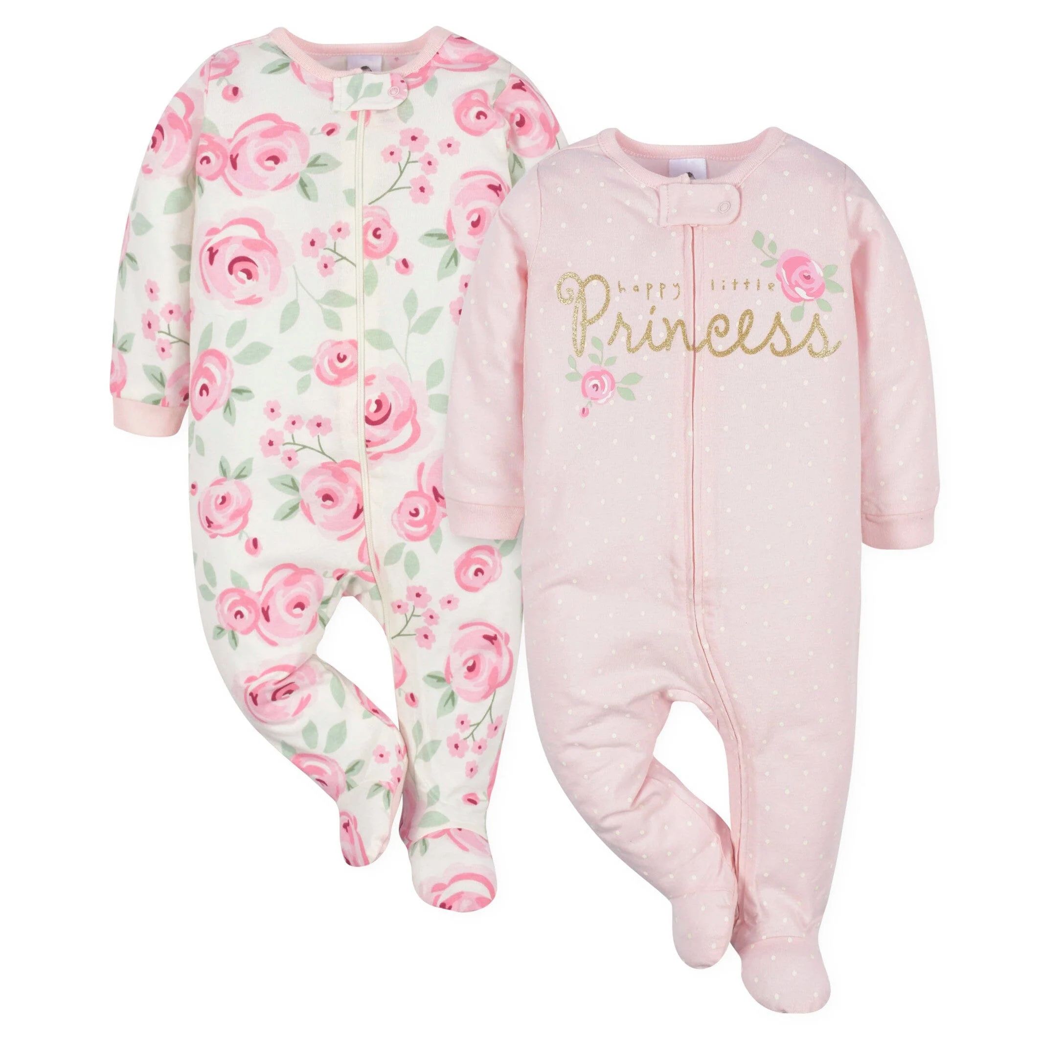 2-Pack Baby Girls Floral Sleep 'N Plays | Gerber Childrenswear
