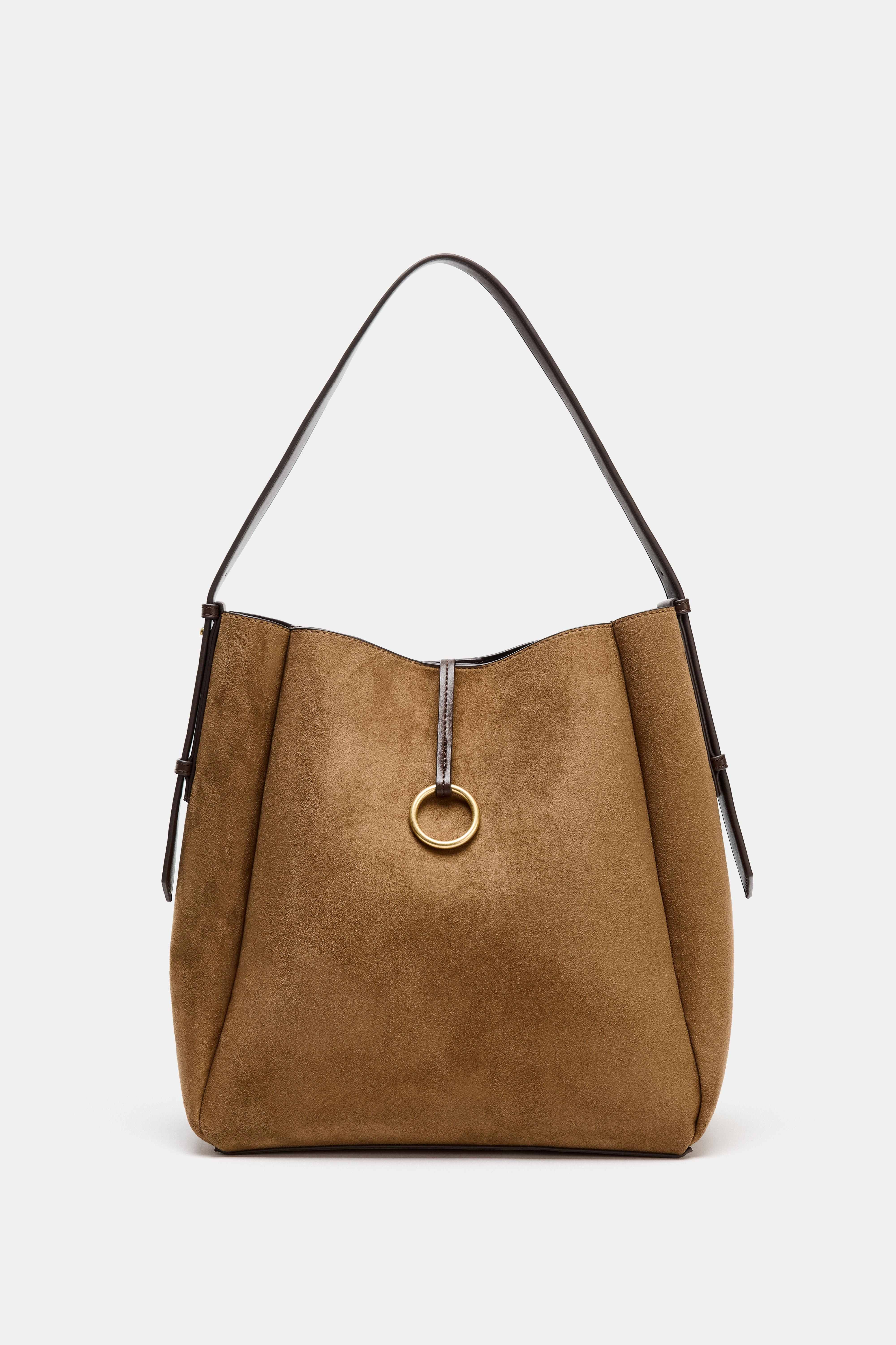 MAXI BUCKET BAG WITH METAL RING | Zara US