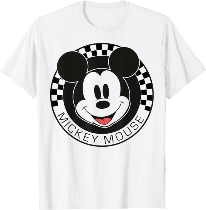 Disney Mickey And Friends Mickey Mouse Checkerboard Circle Short Sleeve T-Shirt For unisex-child,... | Amazon (US)