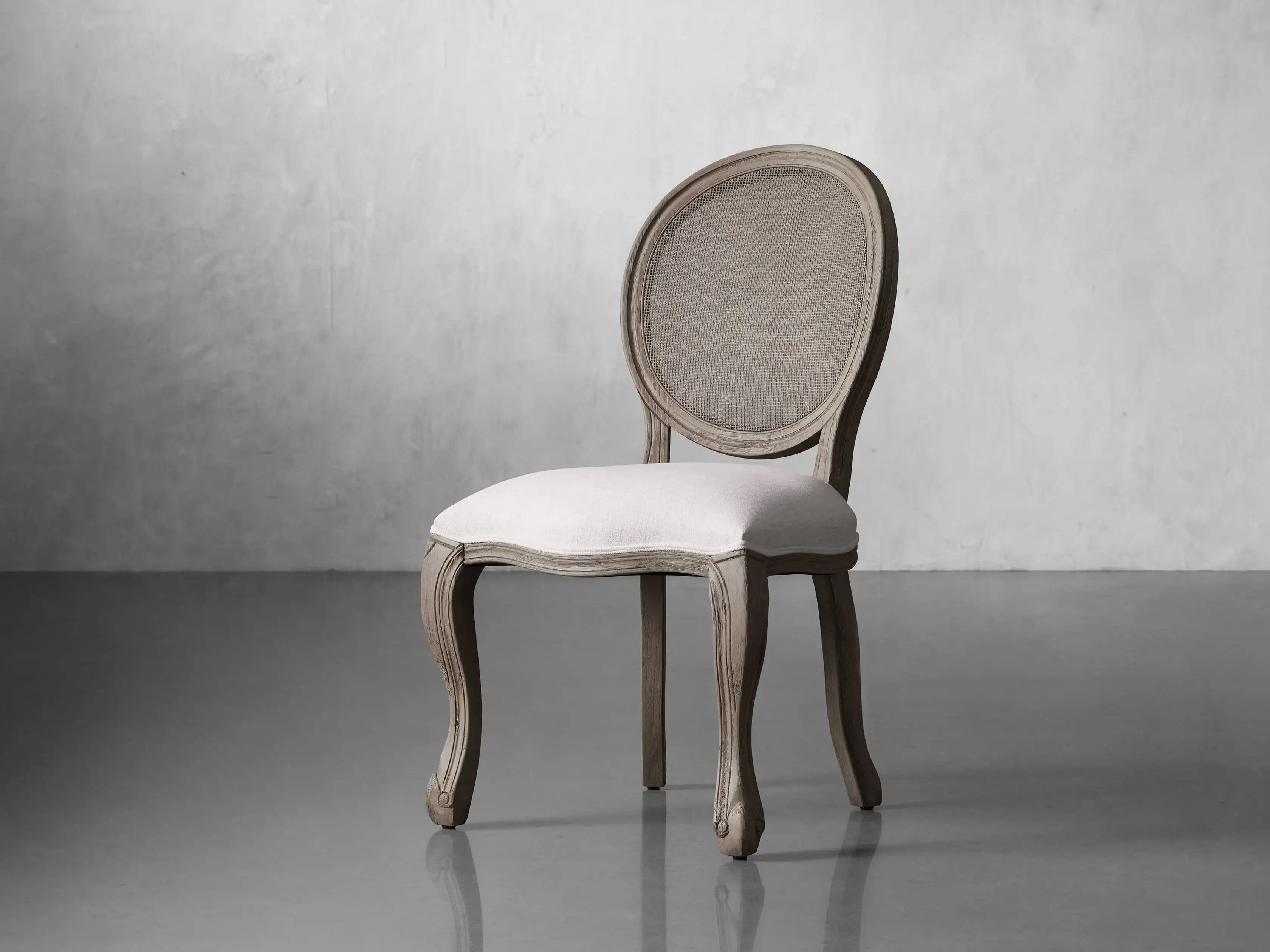Margot Cane Back Dining Chair in Stone Vintage | Arhaus
