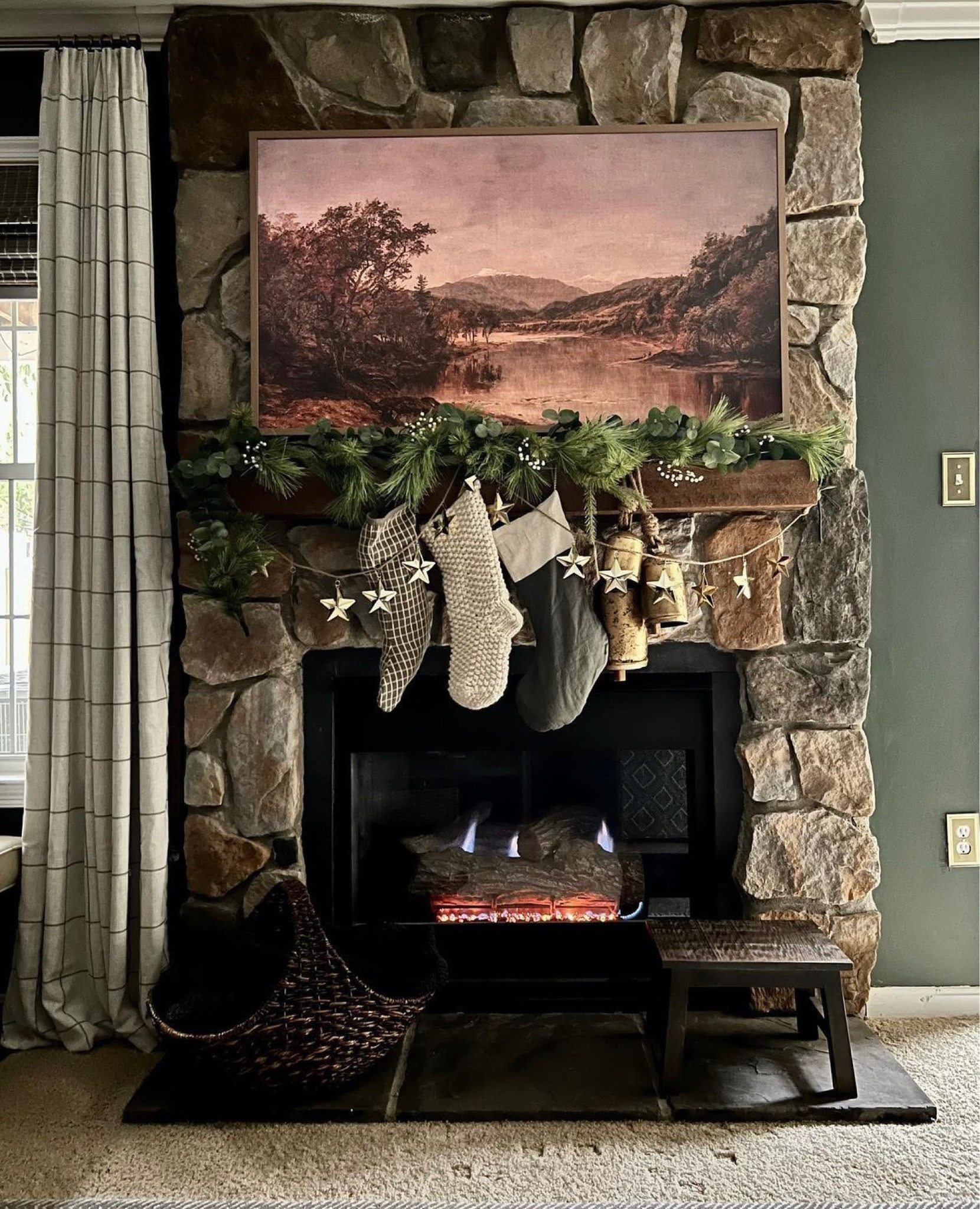 The key to a beautiful holiday mantel is layering your garlands. I used five different garlands here. Mix different greenery and add different materials like berries and metallics. 

#LTKSeasonal #LTKHoliday #LTKHolidaySale