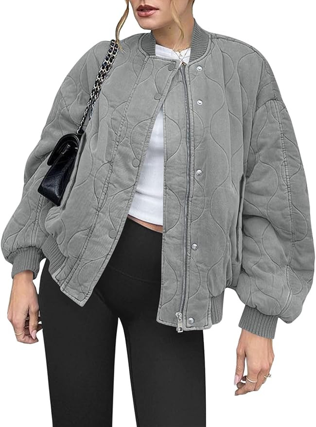 Yousify Winter Jackets for Women Fashion 2024 Casual Puffer Coat Zip Up Lightweight Short Jacket ... | Amazon (US)