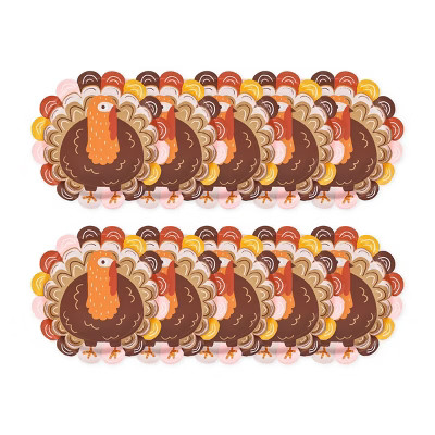 Thanksgiving 10ct Scalloped Turkey Dinner Plates - Spritz™ | Target