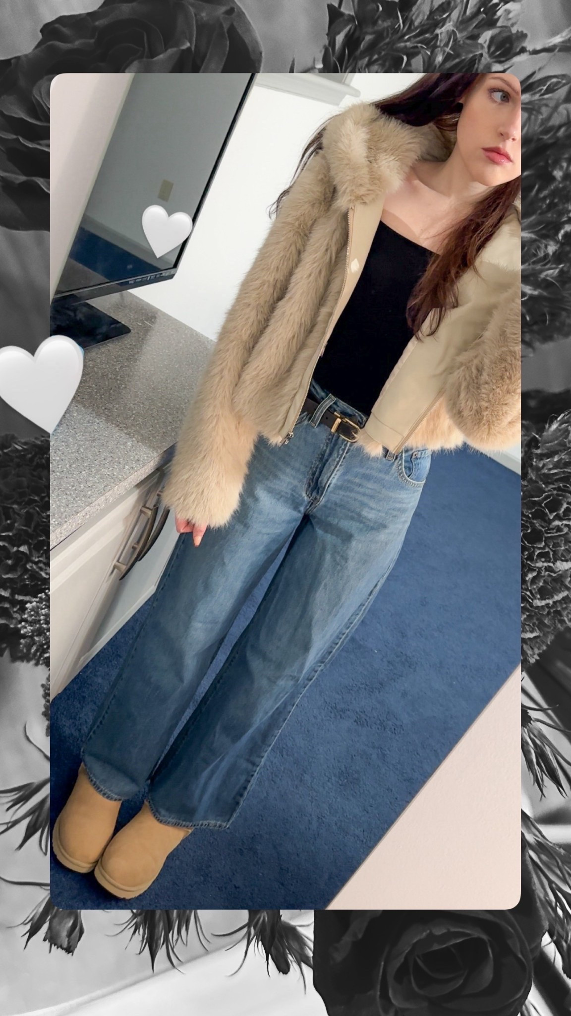 do you have a “first date uniform”? I found out about this concept when I was looking for outfit inspo last night - it seems like most people do some sort of jeans + black top situation. Wasn’t sure about the uggs but I figured they matched the jacket lol. 

#LTKdayinmylife #LTKootd #LTKgrwm