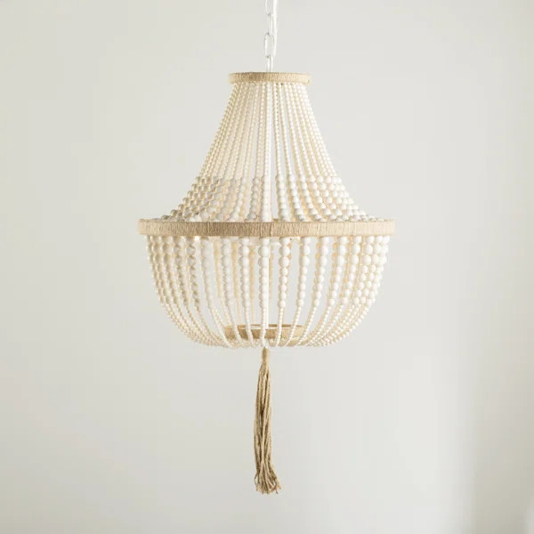 Llandel 3 - Light Unique / Statement Empire Chandelier with Beaded Accents | Wayfair Professional
