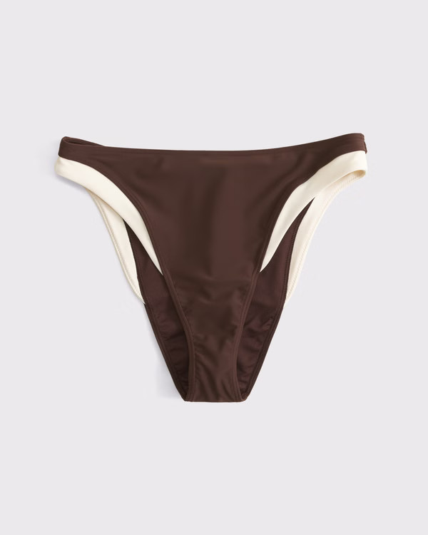 Women's Mid Rise High-Leg Moderate Bottom | Women's Swimwear | Abercrombie.com | Abercrombie & Fitch (US)