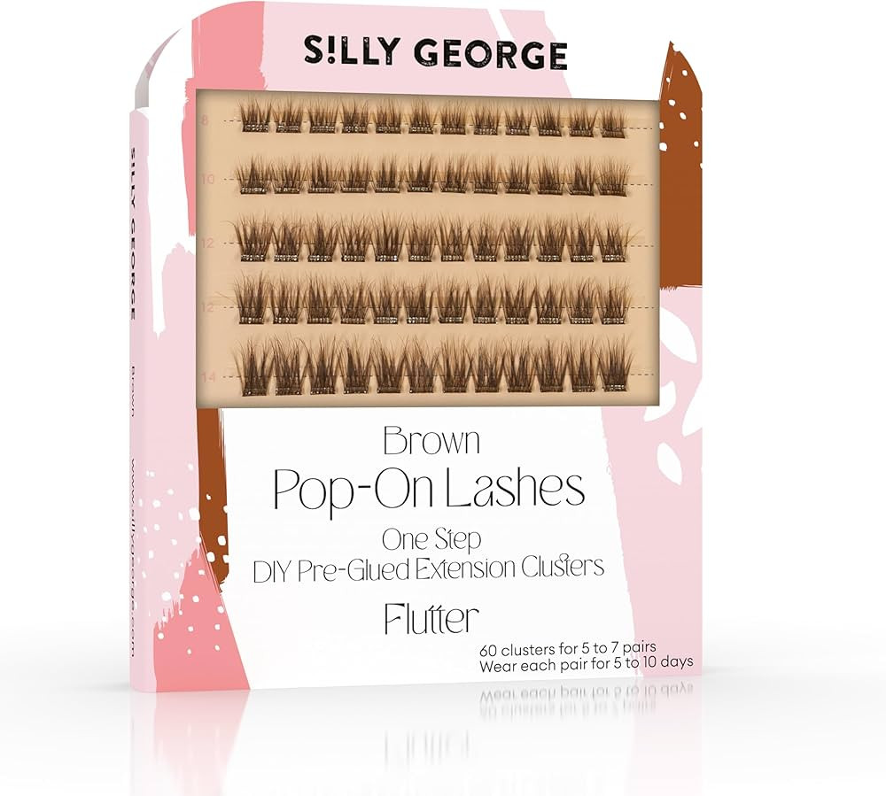 Silly George Pop-On Lashes - DIY 1-Step Pre-Glued Faux Eyelash Clusters, Natural Look Extensions,... | Amazon (US)